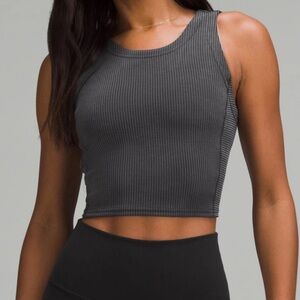 lululemon athletica Gray Ribbed Tank Top
